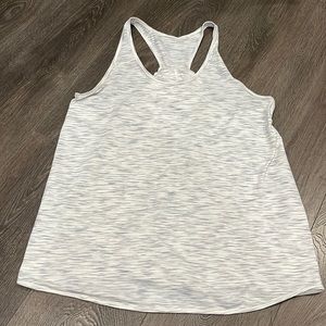 Lululemon tank in a white and grey mix colour.